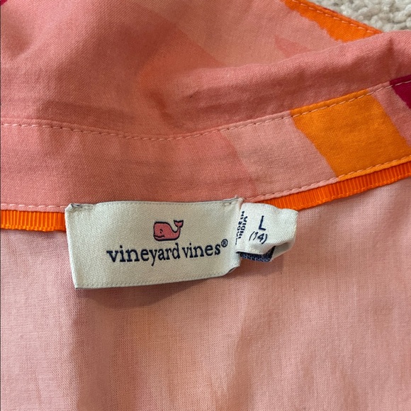 Vineyard Vines Pink and Orange Kids Dress - Picture 2 of 3